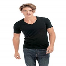 Plain V Neck T-Shirt, Fabric Weight : 200 Grams