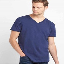 100% Cotton V Neck T Shirt, Technics : WASHED