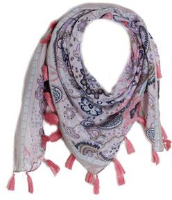 Polyester Viscose Touch Lurex Floral Print Scarf