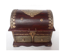 Brass Fitted Wooden Box, Style : Antique Imitation