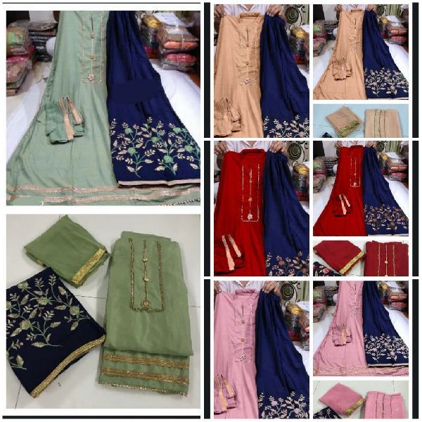 JMV Kurta Palazzo Set, Size : Can Ulter (xxl)