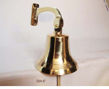 Brass shiny finish Ship Bell, Style : Nautical