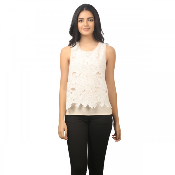 Sleeveless Lace Top