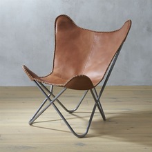 Genuine Leather Hardoy Butterfly Chair