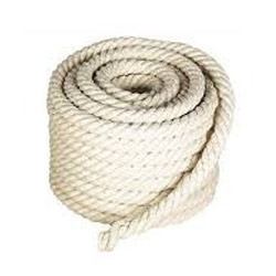 White Color Cotton Rope, Pattern : Plain