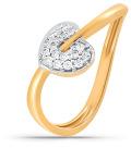 0.11 carat Glittering Heart Diamond Gold Ring