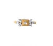 Glitter Spade Diamond Gold Ring