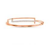 Linear Surge Diamond Gold Bracelet