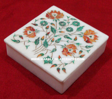 White Marble Inlay Jewellery Box, Corporate Gifts