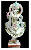 White Marble Krishna Statue, Hindu God Statue