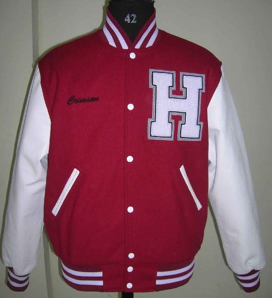 Scalrlet Red and White High School Varsity Jacket - caliber india ...