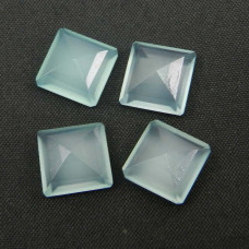 Aqua Chalcedony 10x10mm Square Cut