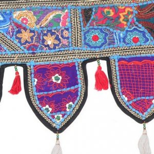 Embroidered Patchwork Door Valances Hippie Cotton Ethnic Wall Hanging