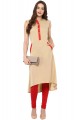 Beige Crepe Indo Western Kurta, Occasion : Casual