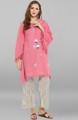 Cotton Embroidered Asymmetric Kurta, Occasion : Party