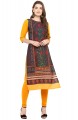 Multicolor Crepe Floral Print Straight Kurta, Occasion : Casual