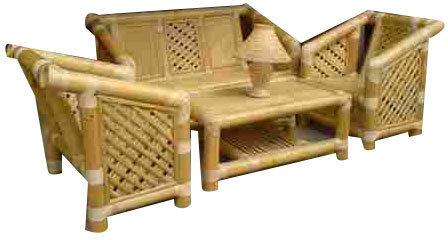 Bamboo Five Seater Sofa Set
