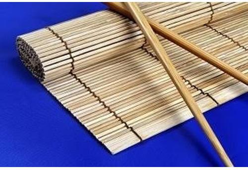 Rectangular Bamboo Rolling Mat, for Floor, Pattern : Plain