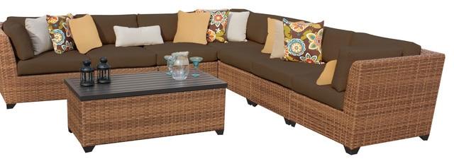 L Shaped Bamboo Sofa Set