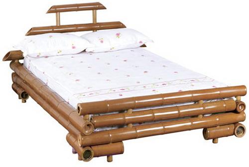 Polished Modern Bamboo Bed, for Bedroom, Size : Multisizes