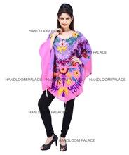 Rajasthani Handlooms Embroidery Poncho, Sleeve Style : kimono sleeves