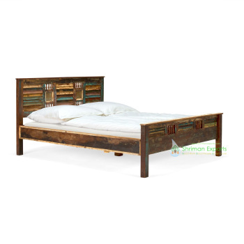 Refreshing Multicolour Wooden Bed Bedroom set, for Home Furniture