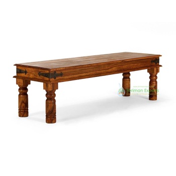 Solidwood Indian Style Sheesham Wood Bench Indian Rosewood