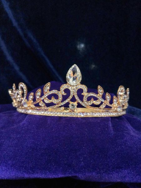 1503620 Tip Top Fashions Gold Plated Stone Crown