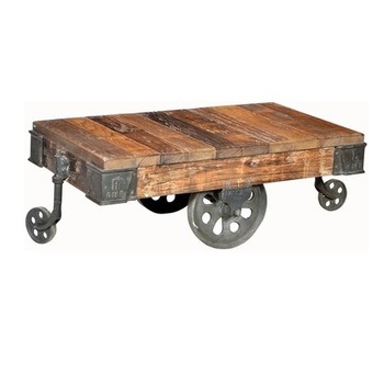 Industrial Trolly Coffee Table, for Home Furniture, Size : 125 x 70 x 45 cm