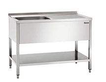 Stainless Steel Polished Single Sink Working Table, Feature : Fine Finishing, Perfect Shape, Rust Proof