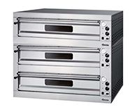 Stainless Steel Automatic Three Deck Oven, for Baking, Color : Silver
