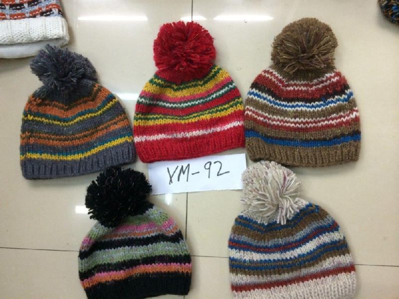 Knitted Kids Woolen Caps, Style : Checked