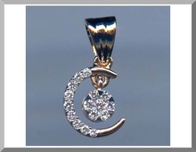 diamond solitaire look pendant