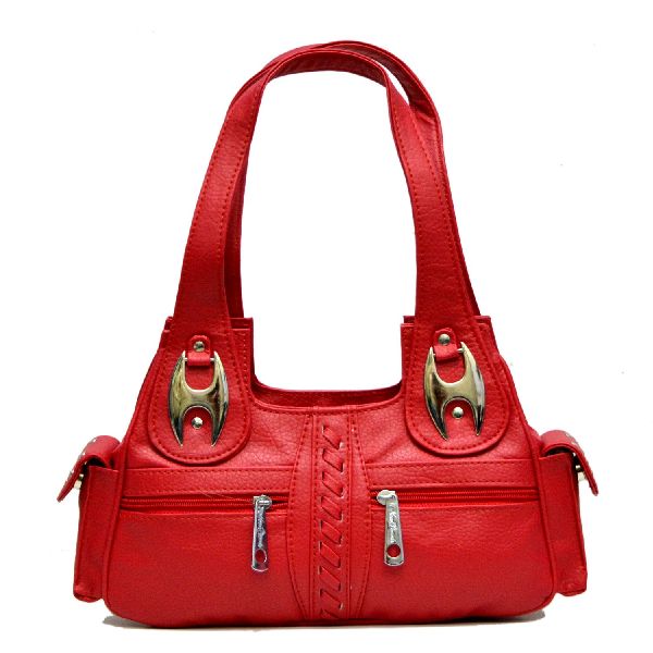 Lady Pu Leather Handbag Shouder Messenger Bag Red