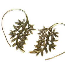 Original spiral brass earrings, Gender : Women's