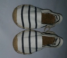 Black AND White Cheap Espadrille Shoes