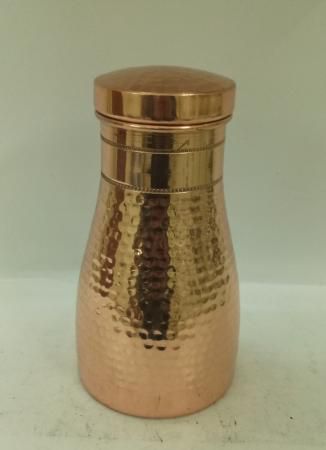 Copper Hammered Water Bottle, Packaging Type : Paper Box by Saga Steels ...