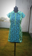 Raag Designs Blue printed satin tunic