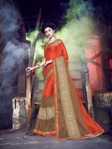 Printed Chiffon Fancy Saree, Technics : Attractive Pattern