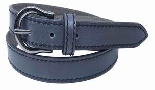 Grain Leather Belt with customized brand name with pin buckle unisex