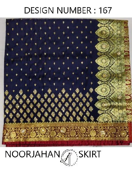 Noorjahan Skirt Nylon Silk Saree, Technics : Embroidery Work