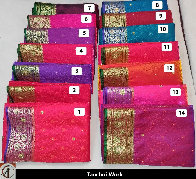 Tanchori Work Nylon Silk Saree, Feature : Impeccable Finish, Skin Friendly