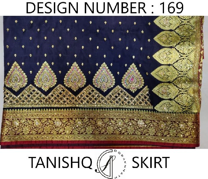 Tanishq Skirt Nylon Silk Saree, Technics : Embroidery Work