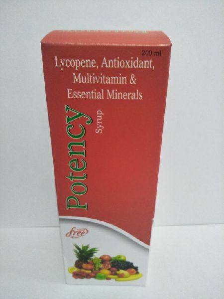 Potency Lycopene Multivitamin Syrup, Shelf Life : 2 Year
