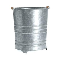 DECORHAAT Iron Galvanized Handmade Trash Can, For Household