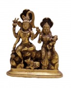 God Shiva Ganesha Parvati Family Brass Idol Sculpture Statue