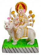 Goddess Durga Resin Idol Sculpture Statue Marble Polish