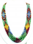 Ruby emerald sapphire necklace