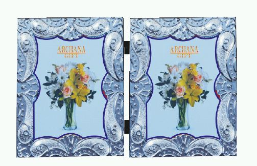 Aluminium Polished Jelly Double Photo Frame, for Colorful, Corrosion Resistance, Elegant Design, Size : 4x6 Inch
