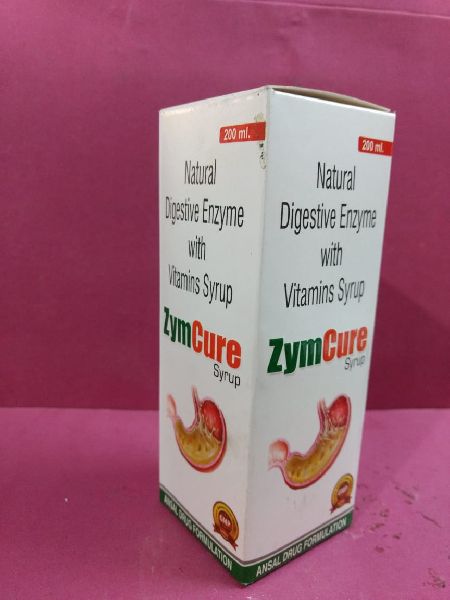 Zym Cure Syrup, for Stomach Problems, Form : Liquid